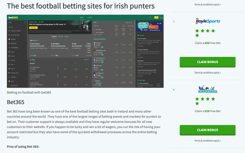 Topbettingsites.ie Launches New Football Betting Portal  